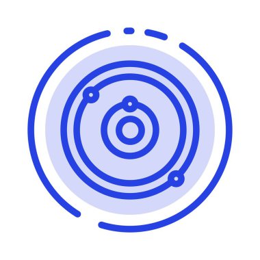 Astronomi, Gezegen, Eğitim, Öğrenme Mavi Noktalı Çizgi Ico