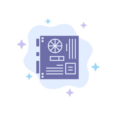 Bilgisayar, Ana, Anakart, Anne, Anakart Mavi Simge Abst doğum