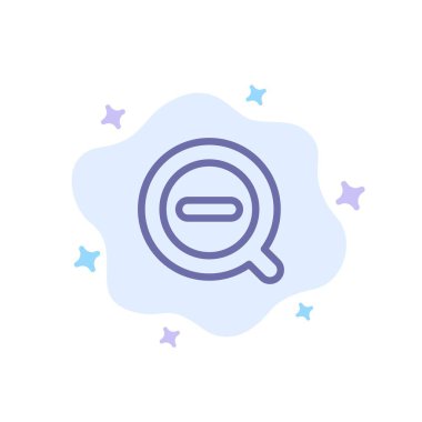 Arama, daha az, kaldır, soyut bulut Backgro üzerinde mavi simge Sil