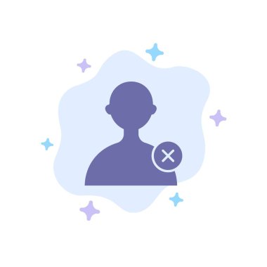 Delete, Man, Soyut Bulut Arka Planında Kullanıcı Mavisi Simgesi