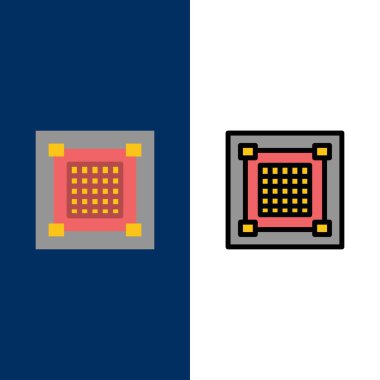 Yaratıcı, Tasarım, Tasarımcı, Grafik, Izgara Simgeleri. Düz ve Çizgi 