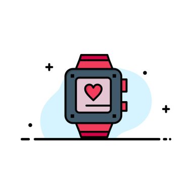 El izle, Aşk, Kalp, Düğün İş Logo Şablonu. Düz Co