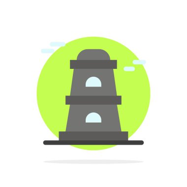 Gözlemevi, Kule, Gözetleme Kulesi Soyut Daire Arka Plan Düz c