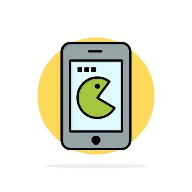 Satın al, Cep, Telefon, Donanım Soyut Daire Arka Plan Düz col