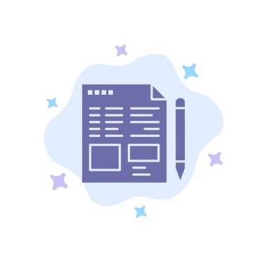 Dosya, Metin, Kalem, Soyut Bulut Backgr Eğitim Mavi Simge