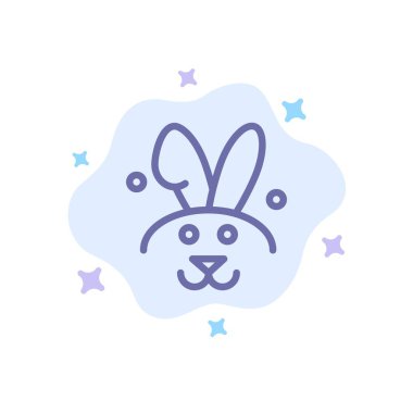 Tavşan, Paskalya, tavşan mavi soyut bulut arka planda simgesi