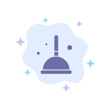 Süpürge, Temizlik, Paspas, Soyut Bulut Backgrou Cadı Mavi Simge