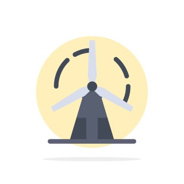 Temiz, Enerji, Yeşil, Güç, Yel Değirmeni Soyut Daire Arka Plan