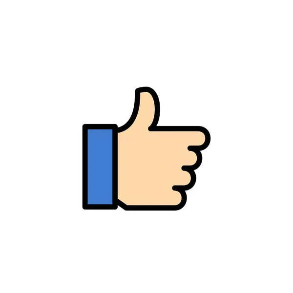 Рука, Наприклад, Голосування, Любов бізнес логотип шаблон. Плоский колір — стоковий вектор