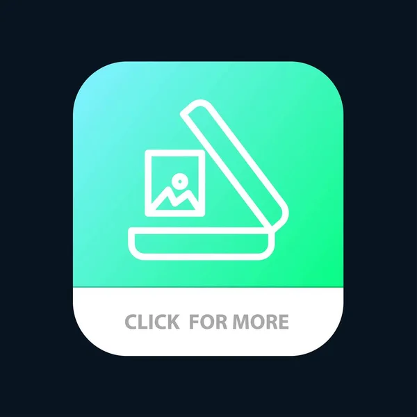 Imagem, Galeria, Imagem Mobile App Botão. Android e IOS Line —  Vetores de Stock