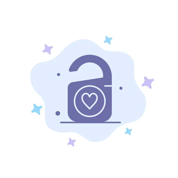 Tag, Love, Heart, Wedding Blue Icon on Abstract Cloud Background - Stok Vektor
