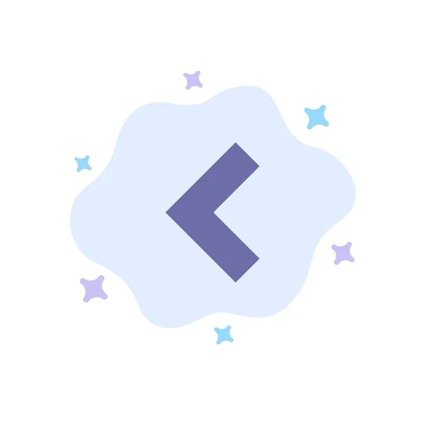 Šipka, zadní, levá modrá ikona na pozadí abstraktního mraku — Stockový vektor