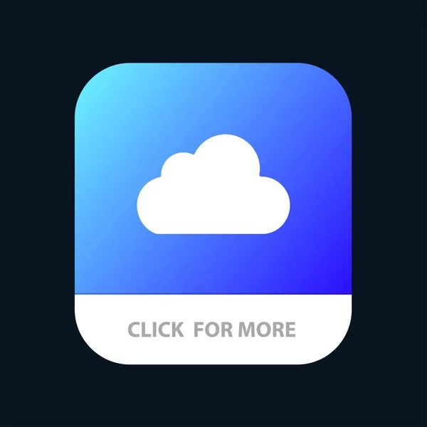 Cloud, Données, Stockage, Cloudy Mobile App Button. Android et IOS — Image vectorielle