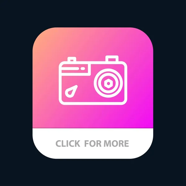 Кнопка мобильного приложения Camera, Image, Picture, Photo. Android и IOS — стоковый вектор