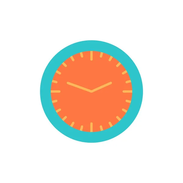 Clock, Office, Time, Wall, Watch  Flat Color Icon. Vector icon b — Stock Vector