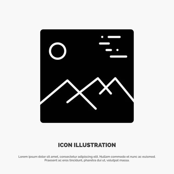 Galería, Imagen, Imagen, Canada solid Glyph Icon vector — Vector de stock