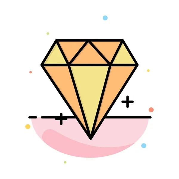 Diamant, commerce électronique, bijoux, bijoux abstrait couleur plate Icône Temp — Image vectorielle