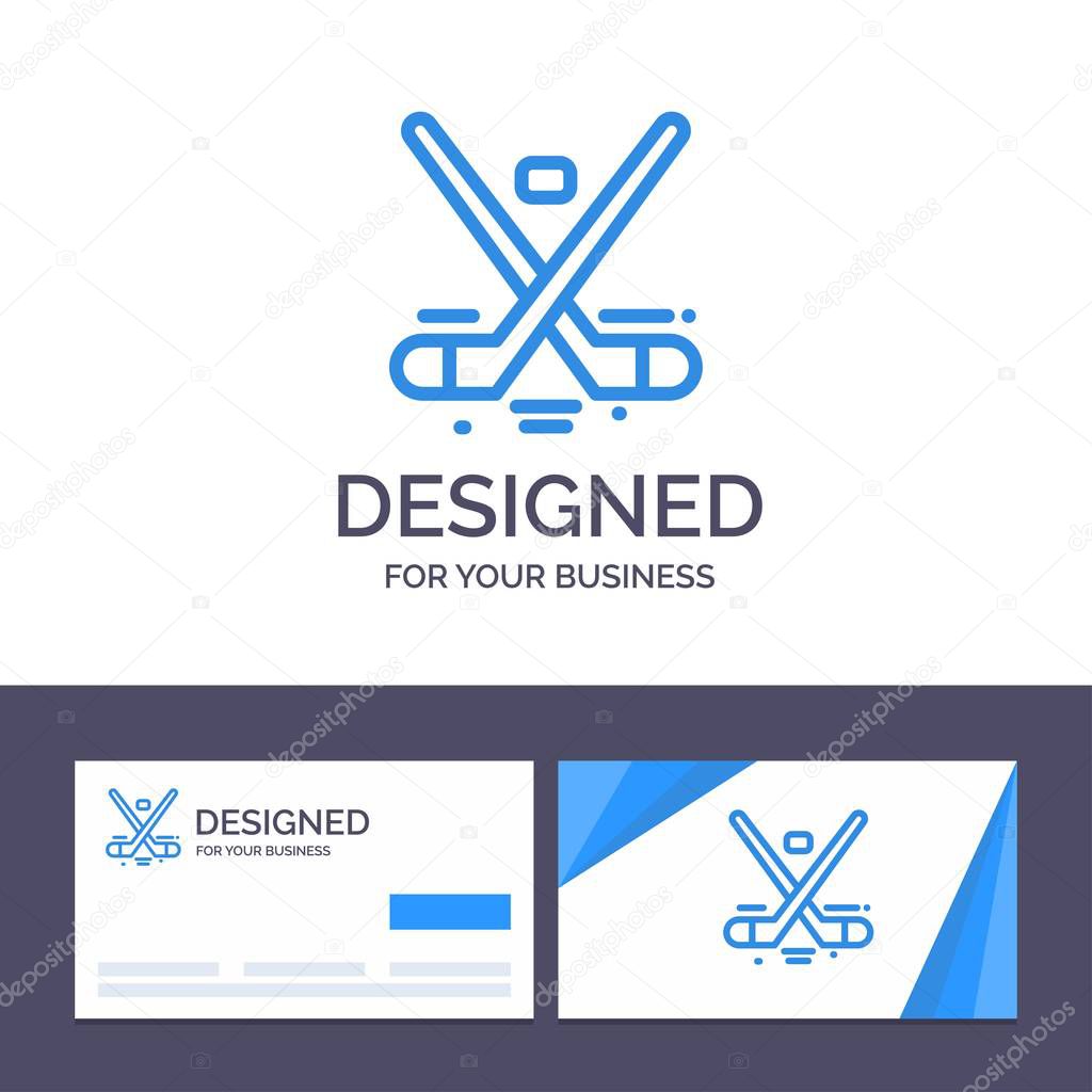 Creative Business Card And Logo Template Canada Game Hockey Ice Olympics Vector Illustration Premium Vector In Adobe Illustrator Ai Ai Format Encapsulated Postscript Eps Eps Format