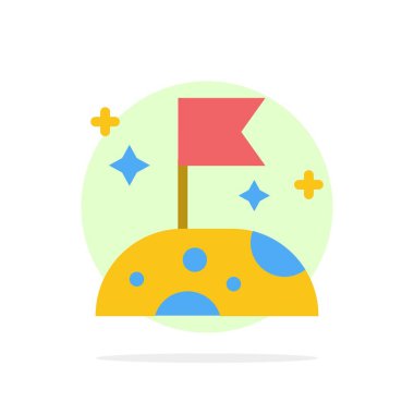 Ay, Yavaş, Space Abstract Circle Arka Plan Düz renk Simgesi