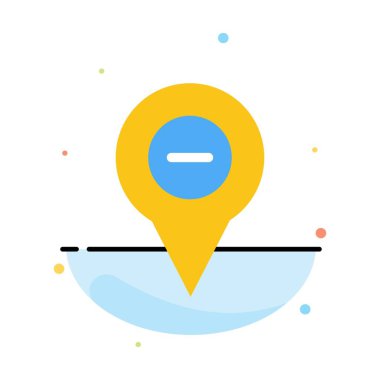 Konum, Harita, Navigasyon, Pin, eksi Soyut Düz Renk Simgesi T