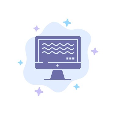 Canlı, Akış, Canlı Akış, Soyut C Dijital Mavi Simge