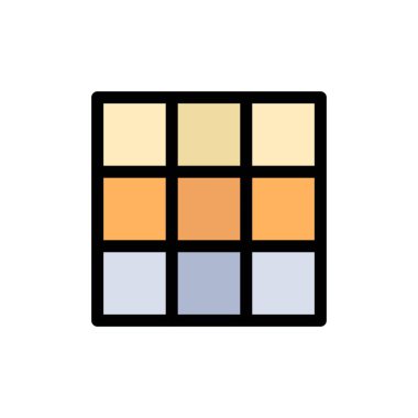 Menü, Ui, Temel Düz Renk Simgesi. Vektör simgesi afiş Şablonu