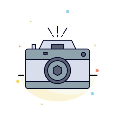 Kamera, fotoğraf, yakalama, fotoğraf, diyafram Düz Renk Simge Ve