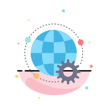 bağlı, online, dünya, dünya, çok oyunculu Düz Renk Simge Vec