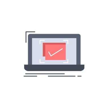 sistem, izleme, kontrol listesi, İyi, Ok Düz Renk Simgesi Vektör