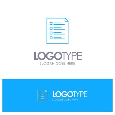 Kontrol Listesi, Kontrol, Dosya, Liste, Sayfa, Görev, Test Mavi anahat L