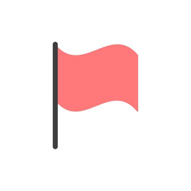 Temel, bayrak, UI düz renk simgesi. Vektör simgesi Banner şablonu