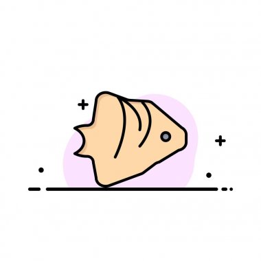 Balık, Mercan, Okyanus, Eğitim, Banner İş Logo Şablonu. Fl