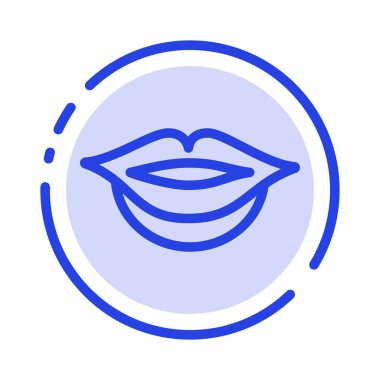 Dudaklar, Kız Mavi Noktalı Çizgi Simgesi