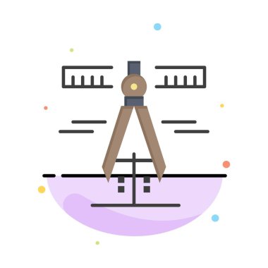 Kaliperler, Geometri, Araçlar, Ölçü Soyut Düz Renk Simgesi Temp