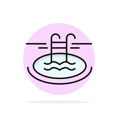 Yüzme, Havuz, Otel, Hizmet Özet Daire Arka Plan Düz co