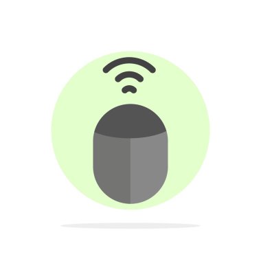 Fare, Wifi, Bilgisayar Soyut Daire Arka Plan Düz renk Simgesi