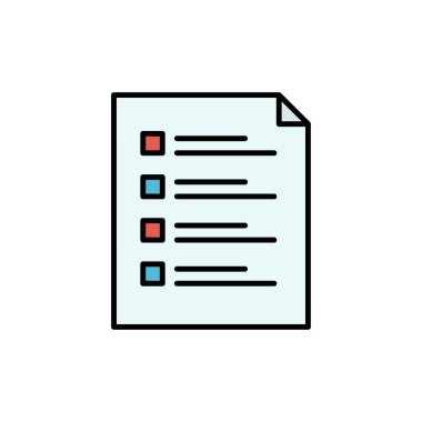 Kontrol Listesi, Kontrol, Dosya, Liste, Sayfa, Görev, Test Düz Renk Ic