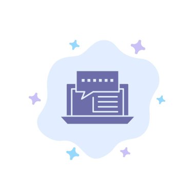 Danışmanlık, Sohbet, Diyalog, Internet, Online, Sosyal Mavi Simge üzerinde 