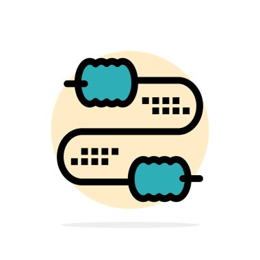 Kablo, Tel, Ortak, Kondansatörler Soyut Daire Arka Plan Düz c