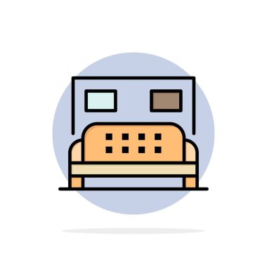 Otel, Yatak, Yatak Odası, Hizmet Soyut Daire Arka Plan Düz col