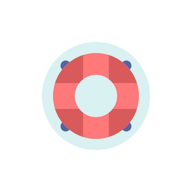 Yardım, yaşam, lifebuoy, cankurtaran, koruyucu Düz Renk Simge Vecto