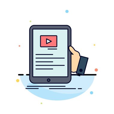 Forum, Online, Webinar, seminer, öğretici düz renk simge vektör