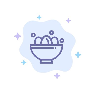 Kase, Kutlama, Paskalya, Yumurta, Soyut Bulut Üzerinde Yuva Mavi Simge