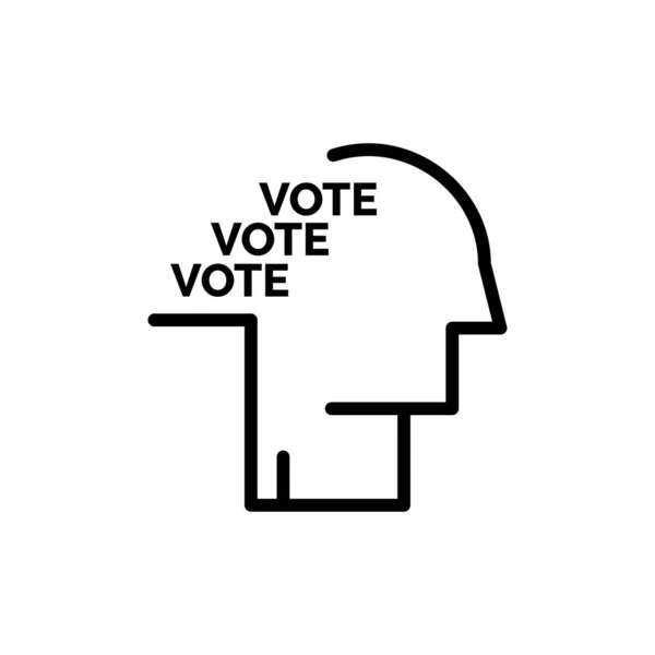 Voto, Elezione, Sondaggio, Referendum, Discorso Icona a colori piatti. Vec — Vettoriale Stock