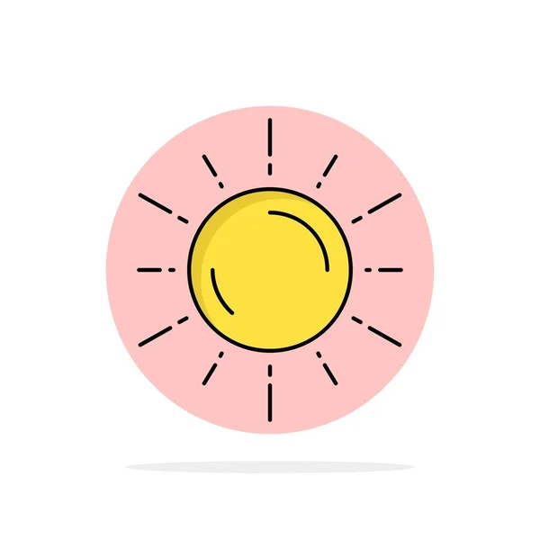 Sol, espaço, planeta, astronomia, tempo Flat Color Icon Vector — Vetor de Stock