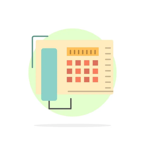 Teléfono, Fax, Número, Llamada Resumen Círculo Fondo Plano col — Archivo Imágenes Vectoriales