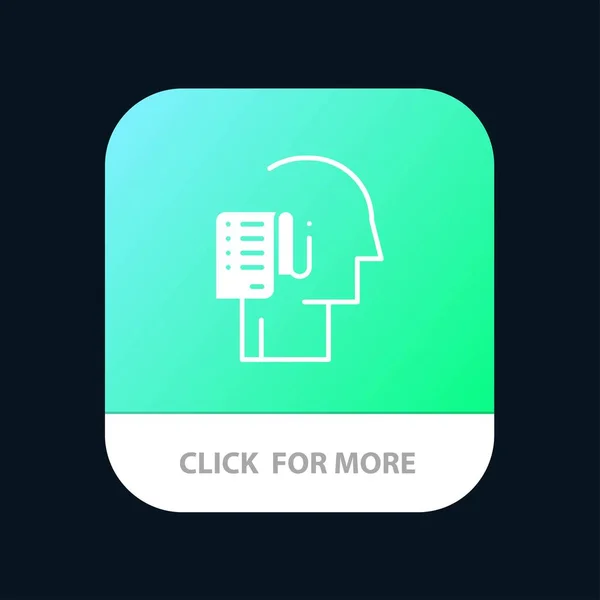 Humano, Lista, Persona, Horario, Tareas Botón de aplicación móvil. Androide — Archivo Imágenes Vectoriales
