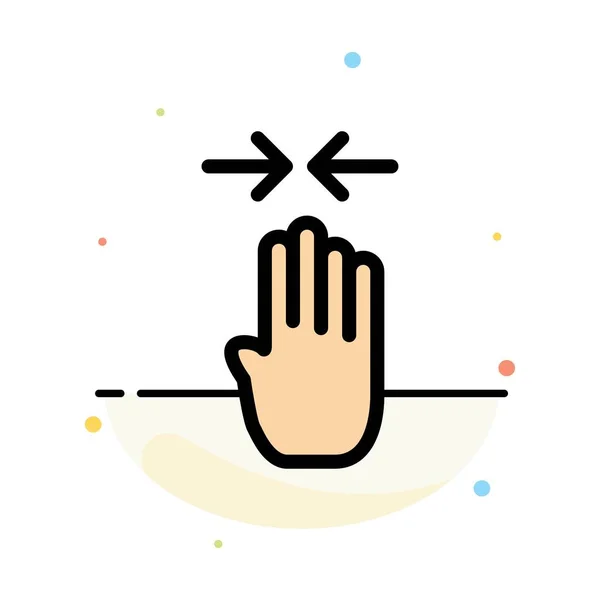 Arrow, Four Finger, Gesture, Pinch Abstract Flat Color Icon Temp — Stock Vector