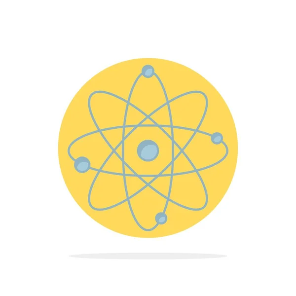 Atom, nuclear, molecule, chemistry, science Flat Color Icon Vect — Stock Vector