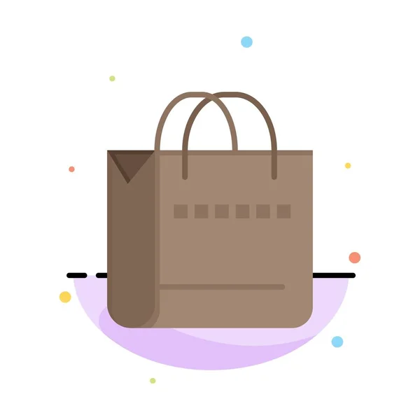 Bolso, Bolso, Compras, Tienda Plantilla de icono de color plano abstracto — Vector de stock